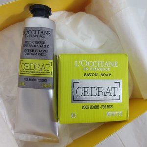 L'Occitane CEDRAT Men's After Shave Cream Gel & Savon Soap 30ML/50G NEW